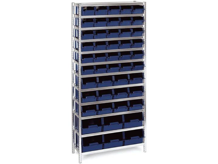 Raaco Aluminium Rek - Stellingkast berging - 48x mix bakken - Zilver