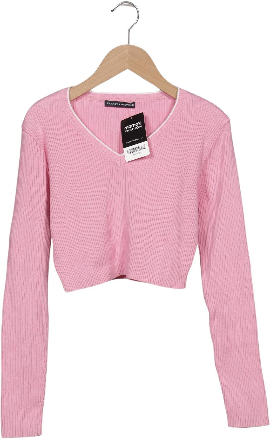 Brandy Melville Damen Pullover, Pink, Gr. XS, Baumwolle - Second Hand