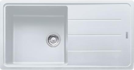 Franke Basis - Fragranit Spülbecken BFG 611, 970x500 mm, weiß Eis 114.0285.303