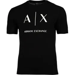 A|X ARMANI EXCHANGE Herren T-Shirt - Rundhals, Kurzarm, Logoprint, Baumwolle Schwarz / S