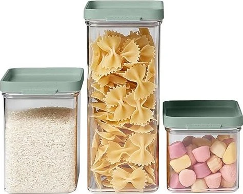 MEPAL Vorratsdosen-Set Omnia 9,2/13,3/21,7 cm hoch grün 0,7/1,1/2,0 l, 1 Set