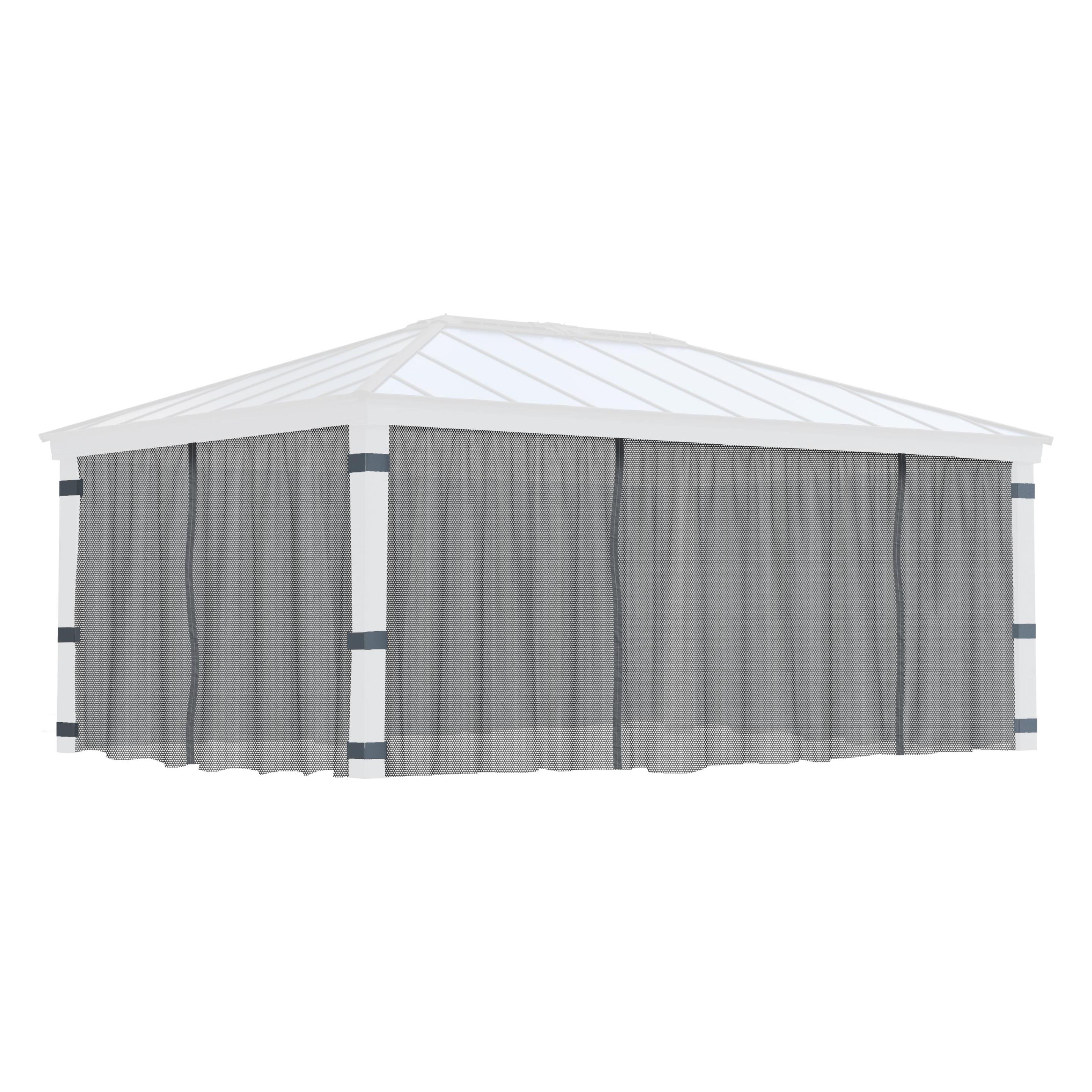 NSH Nordic Pavillon Insektenschutznetz 533x212cm Grau (533 cm, 212 cm) (7290108611281)