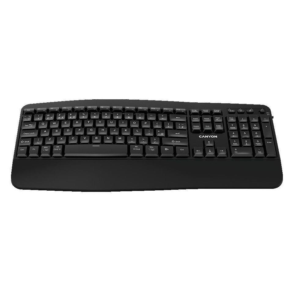 Canyon keyboard HKB-W6 Wireless Black (US, Kabellos) (CNS-HKBW6)