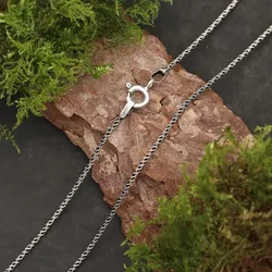 Drachensilber Silberkette gedreht 1,3 mm Halskette 925 Silber 40cm - Silber