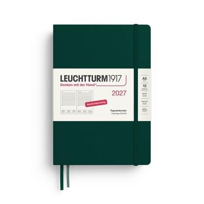Tageskalender Medium (A5) 2027, Forest Green, Deutsch