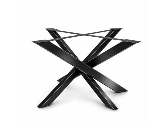 Magnetic Mobel Tischgestell Orion Design Kreuzgestell Schwerlast massiv Tischkufen Stahl Tischbeine Metall (Schwarz, 150x81xH71 cm)