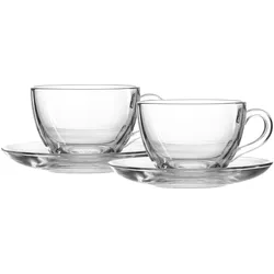 CAPPUCCINO-SET Barista transparent 220 ml 2er Set