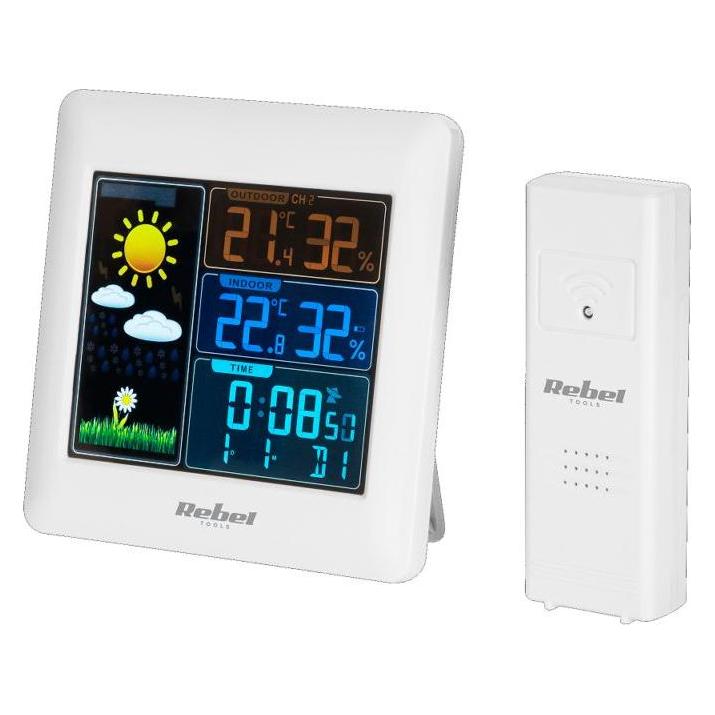 Rebel Funk-Wetterstation mit Aussensensor (Farbdisplay) (URZ3498)