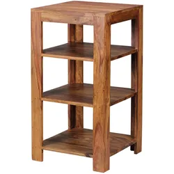 BÜCHERREGAL Massivholz Handgefertigt Pflegeleicht, Braun 44x44x80 cm