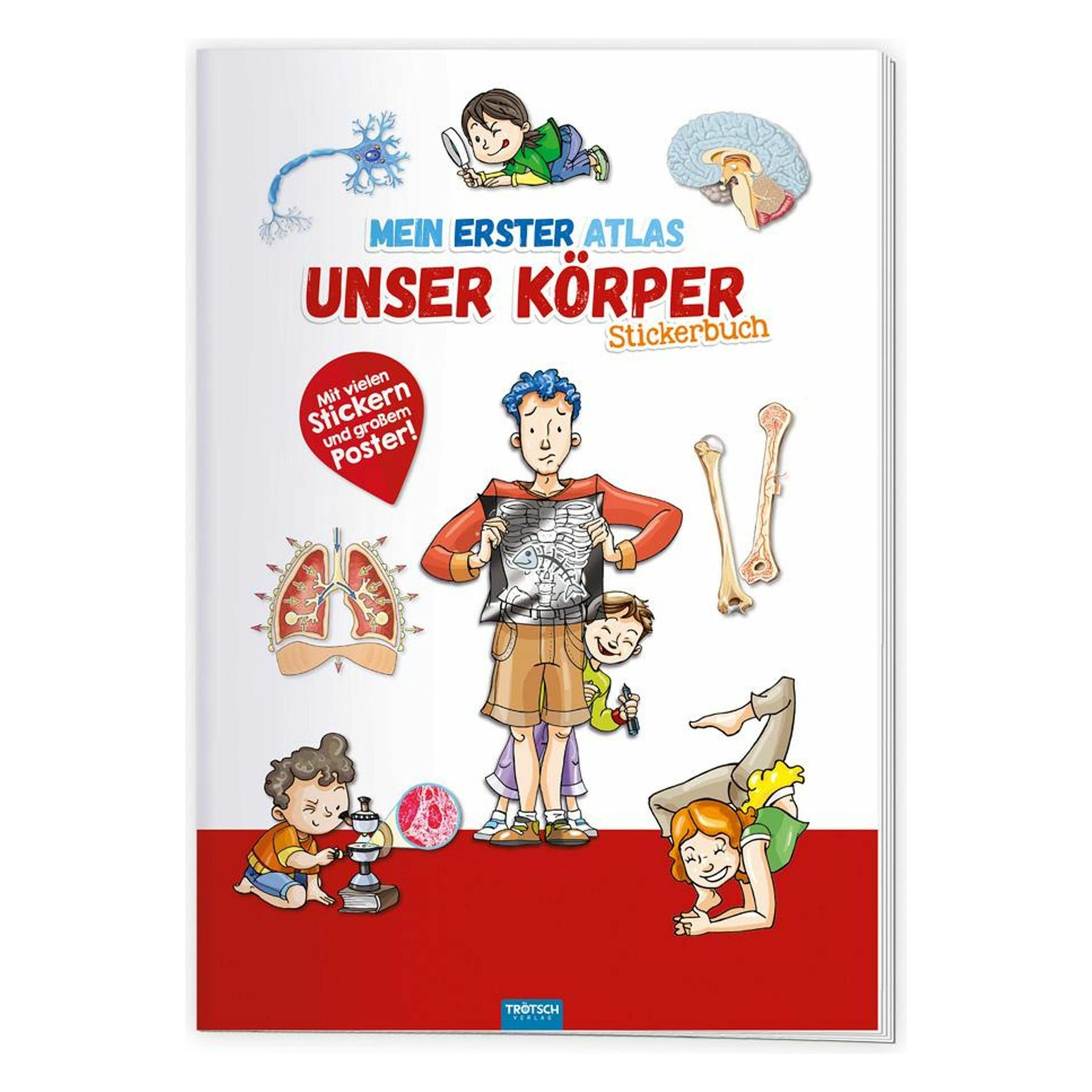 Trötsch Stickerbuch Mein erster Atlas Unser Körper (16 Sticker) (20286)