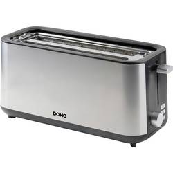 DOMO TOASTER 2 Schlitze für 4 Toasts Toaster mit eingebautem Brötchenaufsatz DO967T