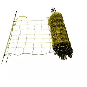 Horizont Weidezaunnetz horinetz super plus, Schafnetz, 90-120 cm x 50 m, gelb/schwarz, elektrifizierbar, Doppelspitze