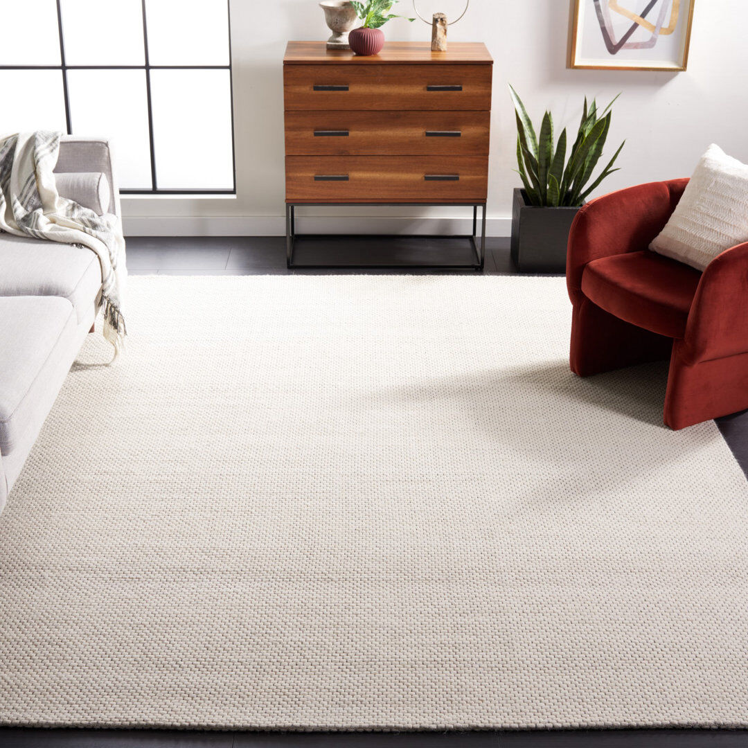 Blue Elephant Marina Handmade Flatweave Ivory Area Rug Ivory Rectangle 244 x 305cm