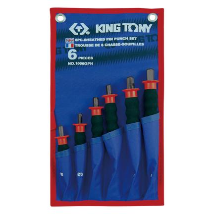 King TONY ZESTAW WYBIJAKÓW IGŁOWYCH Z UCHWYTEM GUMOWYM 6cz. 2 - 8mm (12939MQ1)