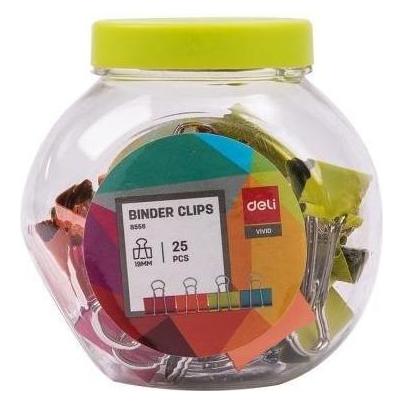 Deli Clips 19mm 25 Stück, Farbmischung (6921734909923)