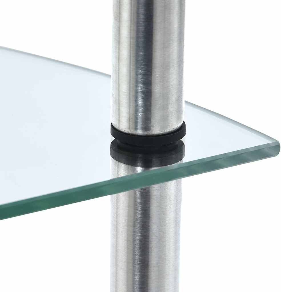 vidaXL Estantería 3 niveles cristal templado transparente 30x30x67 cm Transparent