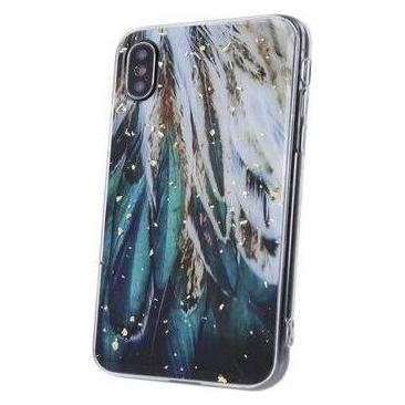 OEM Gold Glam Hülle für Samsung Galaxy A14 4G / A14 5G Federn (Samsung Galaxy A14, Samsung Galaxy A14 5G) (ILIKE)