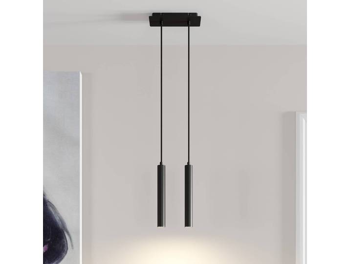 Hängeleuchte Franka Arcchio, schwarz, für Wohn- / Esszimmer, Aluminium, Modern