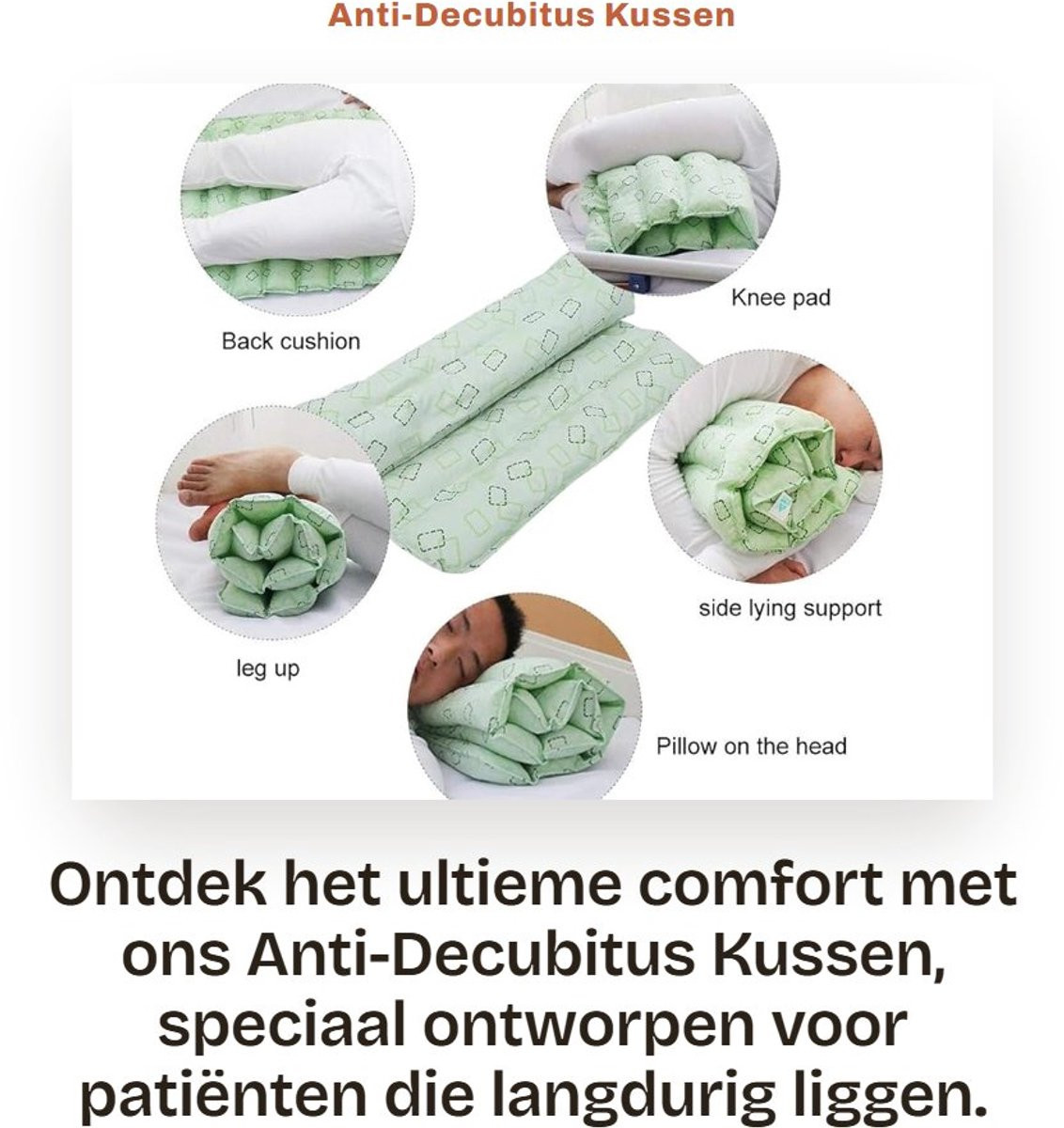 Dailygoods Anti-Decubitus Kussen - Wasbaar Orthopedisch en Ademend Zitkussen voor Senioren