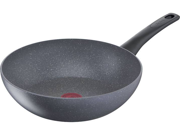 Wok TEFAL Healthy Chef , grau, B:28,6cm H:10,5cm L:46,8cm Ø:28cm, Pfannen, Wok, Mineralia+ Versiegelung, Thermo-Signal, Ø 28 cm, Induktion