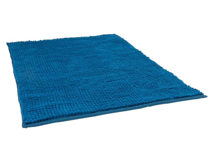 chenille badteppich 50x80cm dunkelblau