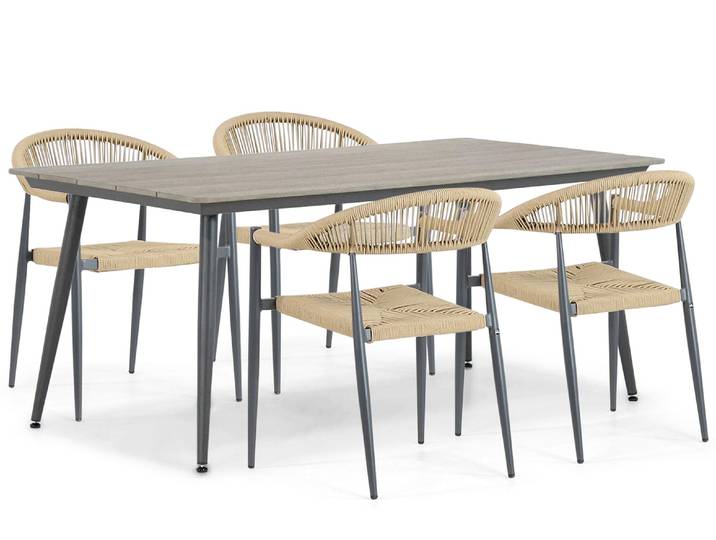 De Laan Granada/Matale 180 cm dining tuinset 5-delig