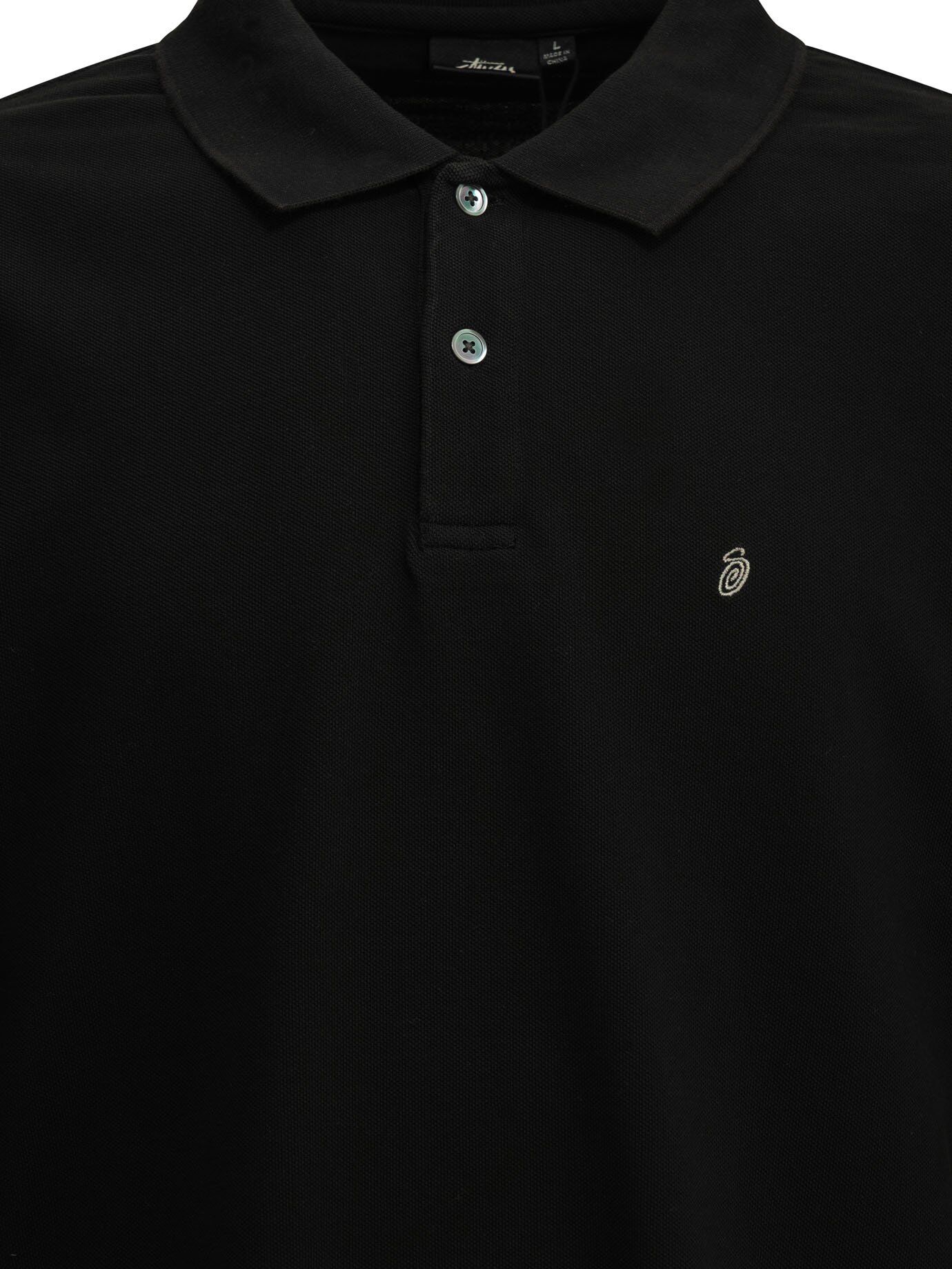 STÜSSY polo à manches longues homme noir Noir S
