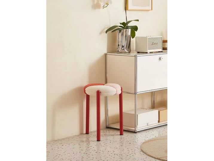 Tabouret Donut Design, Petit Tabouret, Tabouret de Coiffeuse, Pouf Nordique pour Couloir, Tabouret de Maquillage, Pouf, Tabouret de Chevet, Tabouret Rond