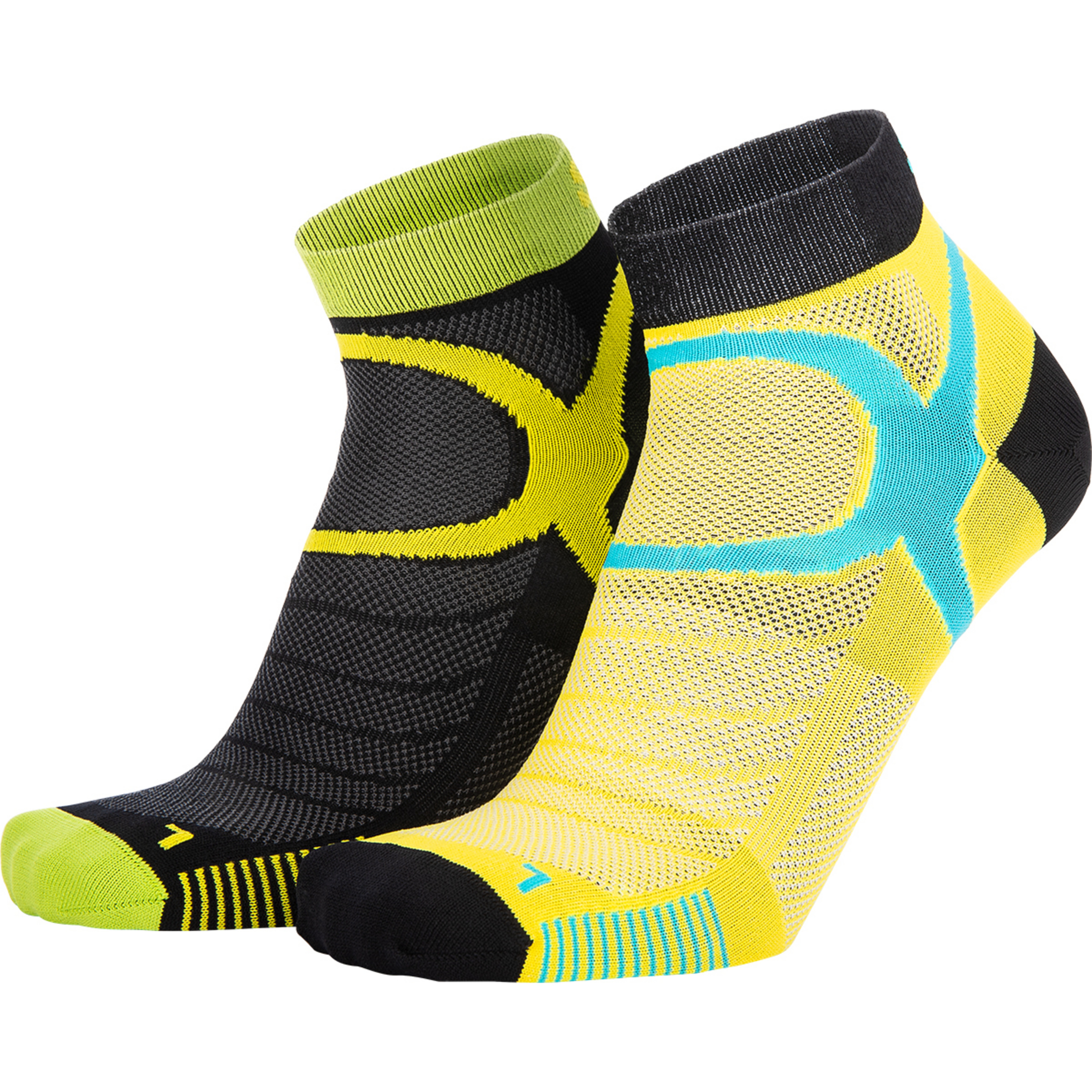 Eightsox Sport Color 3 2er Pack Laufsocken schwarz Größe 42 Laufen Atmungsaktiv
