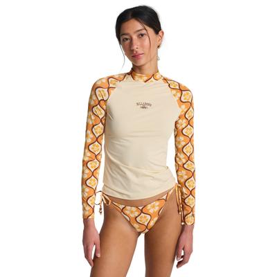 Badeanzug BILLABONG "Tropic Surf Print", Damen, Gr. S, beige (weiß cap), Polyamid, Badeanzüge Badeanzug
