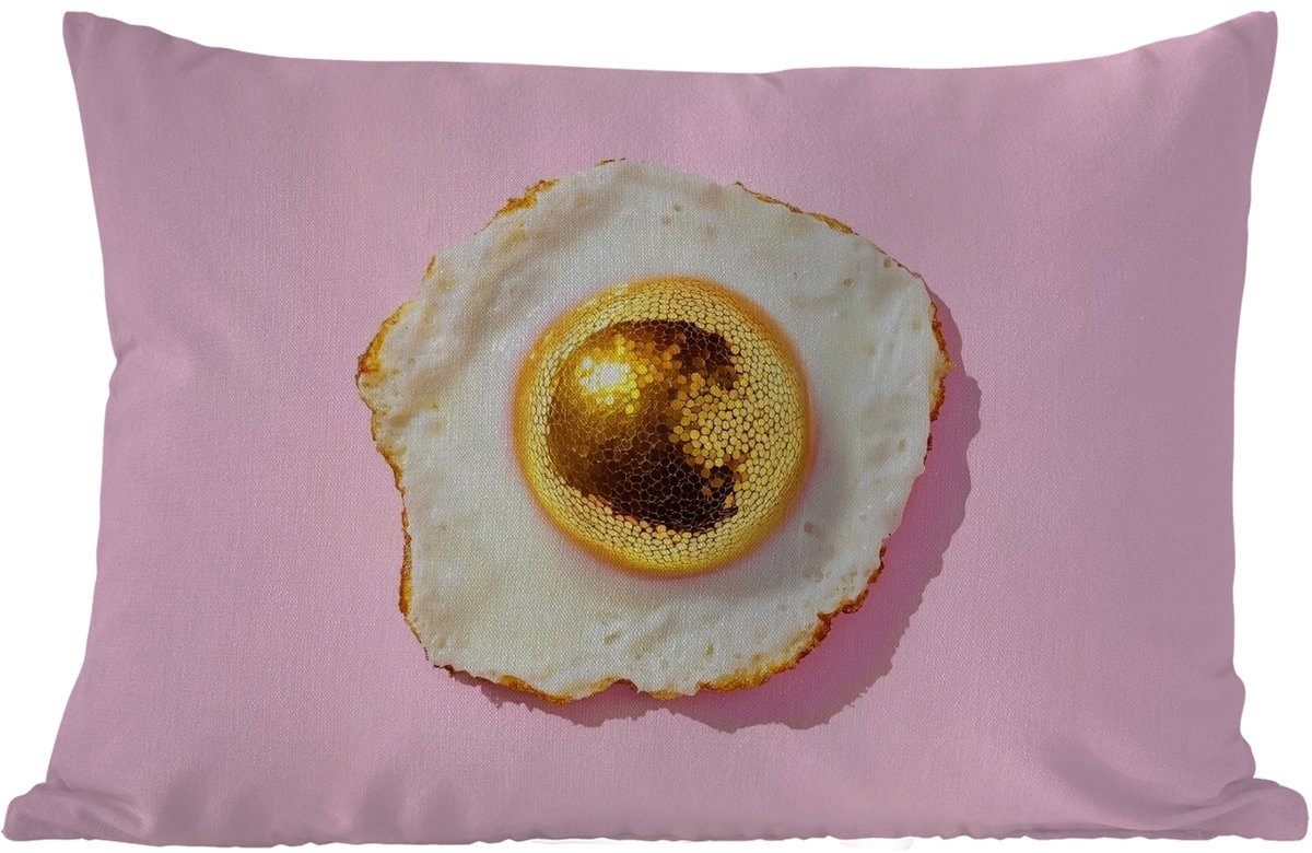 PillowMonkey Weerbestendig Buitenkussen Ei Disco Glitter B/D: 60 x 40 cm