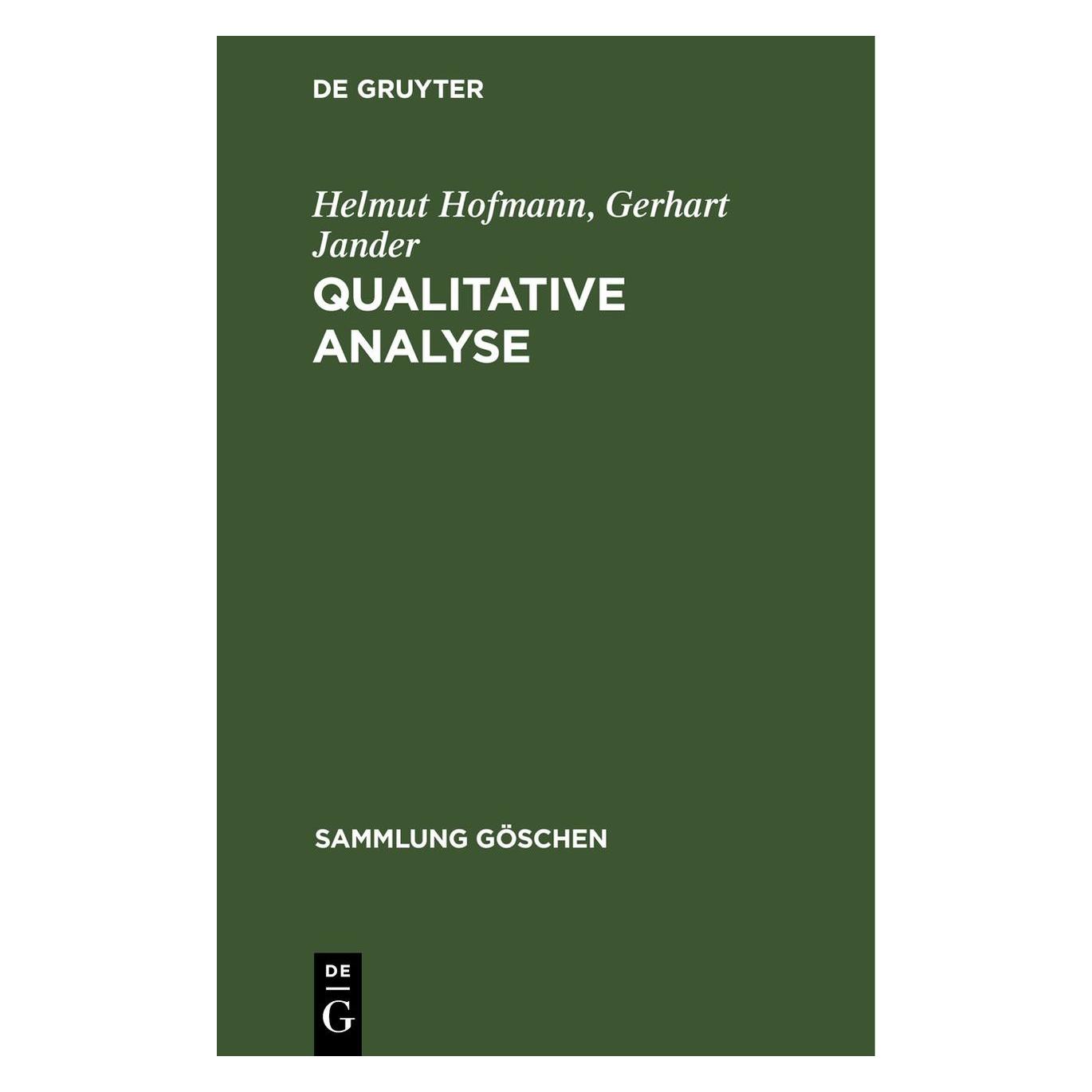 De Gruyter Hofmann:Qualitative Analyse (67777916)