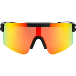 CHPO, Unisex, Sportbrille, Luca (Schwarz, Red Mirror Cat. 3), Schwarz