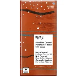 Schokoladentafel - Feine Bitter Caramel Mallorca Flor de Sal 62% Cacao 80g