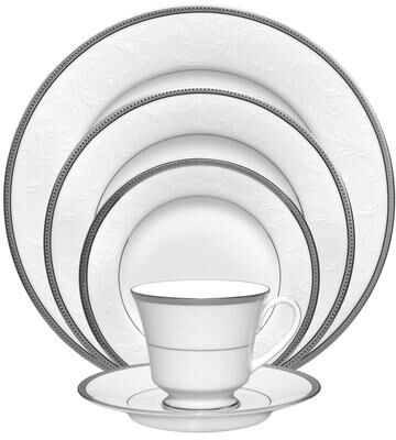 Noritake Regina Platinum 5-Piece Place Setting, Service for 1