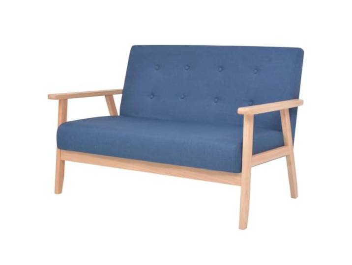 vidaXL 2-Sitzer-Sofa Stoff Blau