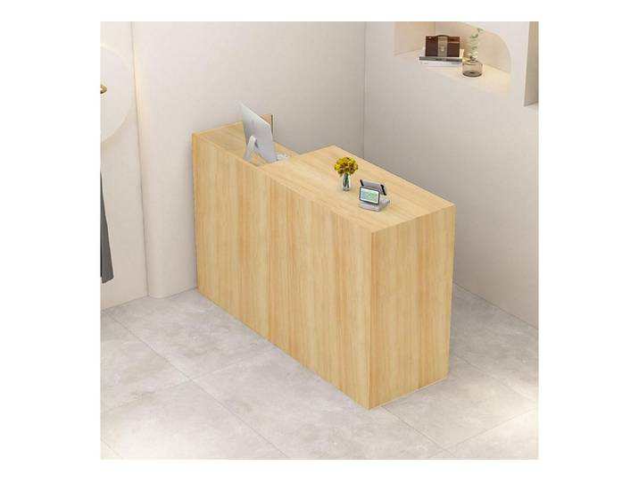 LuxusKollektion Empfangstheke Empfangstheke Originalholzfarbe 130 x 50 x 100 cm (linke Plattform) (1-St)