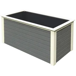 Karibu Hochbeet 1 - 1490 l Fassungsvermögen 28 mm Wandstärke-terragrau