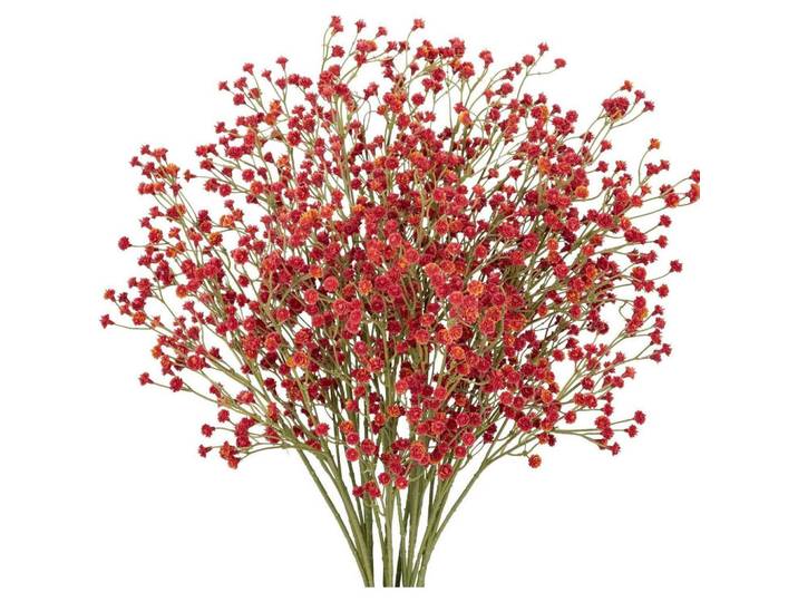 Kunstblumen Schleierkraut 10 Stück 60 cm Rot, Kunststoff, 60 cm, Dekoration, Blumen & Blumentöpfe, Kunstblumen