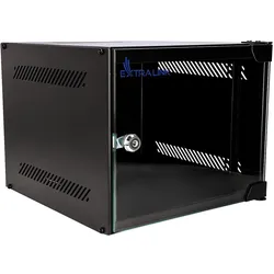 Extralink LITE 4U 10" 280X310 WANDBEHAUTER RACKMOUNT-SCHRANK SCHWARZ (4 HE, 10 Zoll Rack), Serverschrank, Schwarz