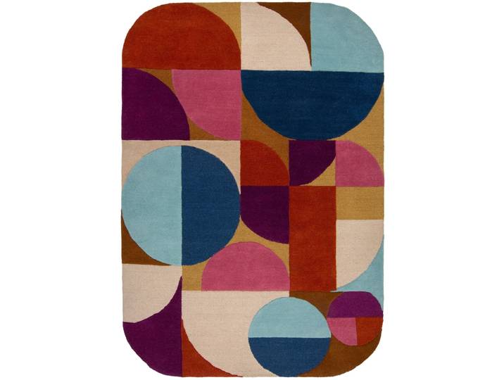 Teppich Blonq natur Symmetrie Wolle 120 x 170 cm