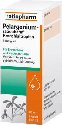 ratiopharm GmbH PELARGONIUM-RATIOPHARM Bronchialtropfen 50 ml 10128296