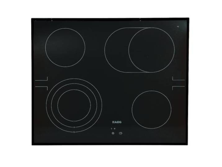 easyPART passend für Electrolux 561301511/3 NEU Glaskeramikplatte Glasplatte für HE604070FB Kochfeld AEG 5613015113, Kochfeldplatte, Silberfarbene Seitenleisten, Befestigungsleisten Rückseite