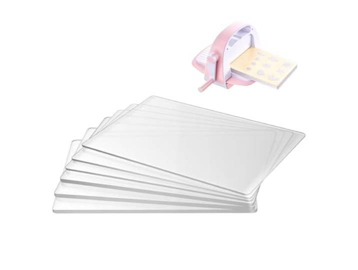 VEVOR Plaques de Découpe\, 6 PCS\, 225x156 mm\, Tapis Plastique en Polycarbonate Transparent\, Compatible avec Machine de Découpe et de Gaufrage VEVOR KM-1860\, pour Scrapbooking\, Création de Cartes\, DIY