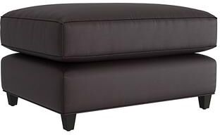 Juliana Leather Ottoman - Espresso Leather, Espresso Fossil - Ballard Designs