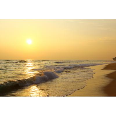 Fototapete PAPERMOON "Sunset Beach Sri Lanka", bunt, B:4m L:2,6m, Vlies, Tapeten