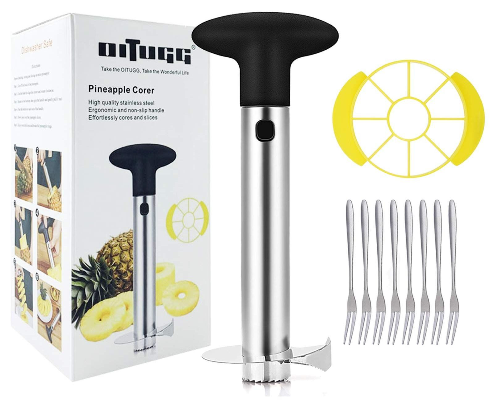 3-in-1 Ananas Snijder en Schiller met Fruit Vorken