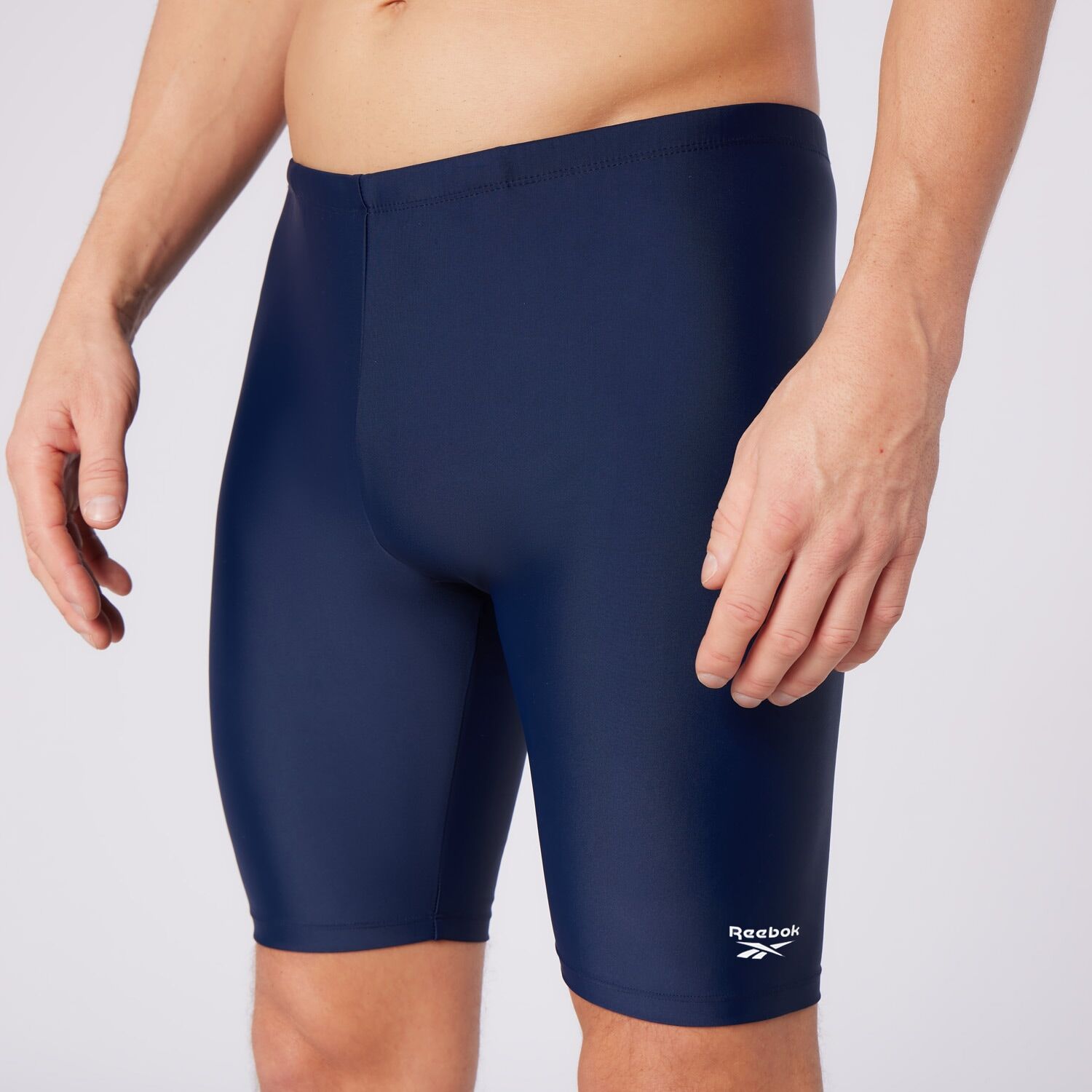 Badeshorts REEBOK "Ensley", Herren, Gr. XL, N-Gr, blau (vector navy), Microfaser, Obermaterial: 80% Polyamid, 20% Elasthan, Badehosen Badeshorts, mit innenliegender Kordel und langem Bein vector navy XL, N-Gr