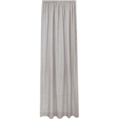 Vorhang GERSTER "Anzo" Gr. 1, grau, B:140cm H:245cm, Wirkware, Leinen, Polyester, Gardinen, Fertigschal Uni