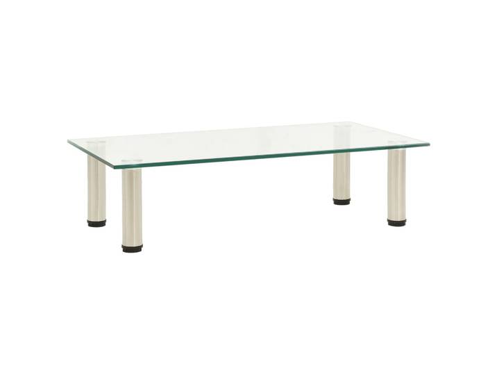 vidaXL TV-Tisch 60x35x17 cm Transparentes Hartglas